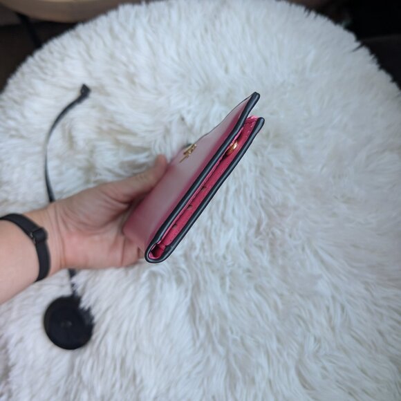 Cute Bowknot PU Leather Wallet – Rose Pink | Long Zipper Clutch with Card Holder - Picture 8 of 9